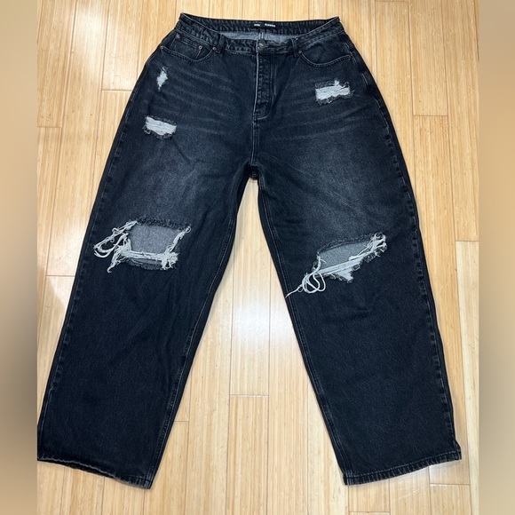 IHP Im Happy Promise Jeans Baggy Skater Black Denim Men’s 36x32